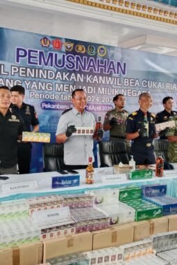 Bea Cukai Riau Musnahkan Barang Ilegal Wilayah Riau dan Sumbar Senilai Rp44,8 Miliar